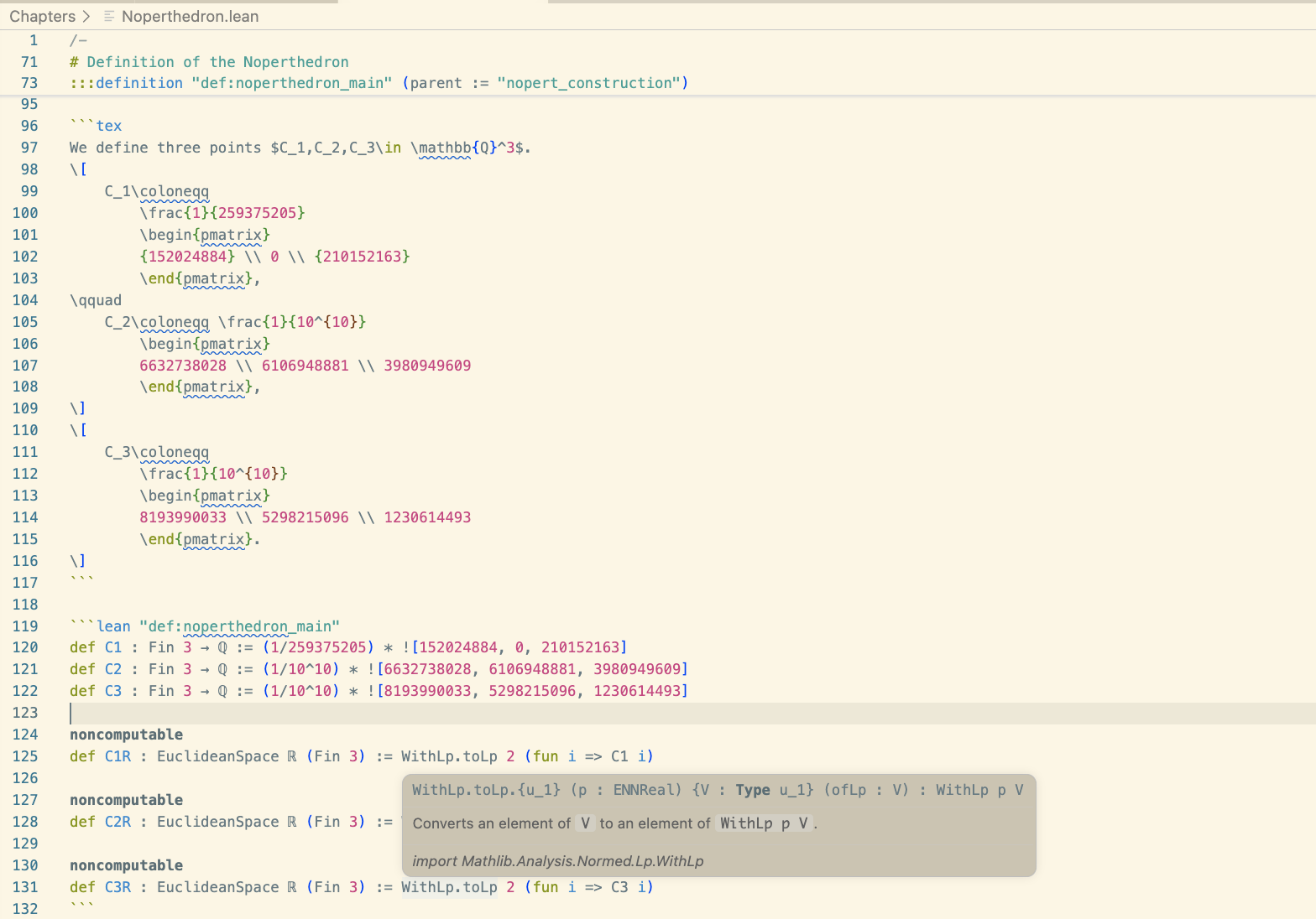 Verso Blueprint code mixing TeX and Lean