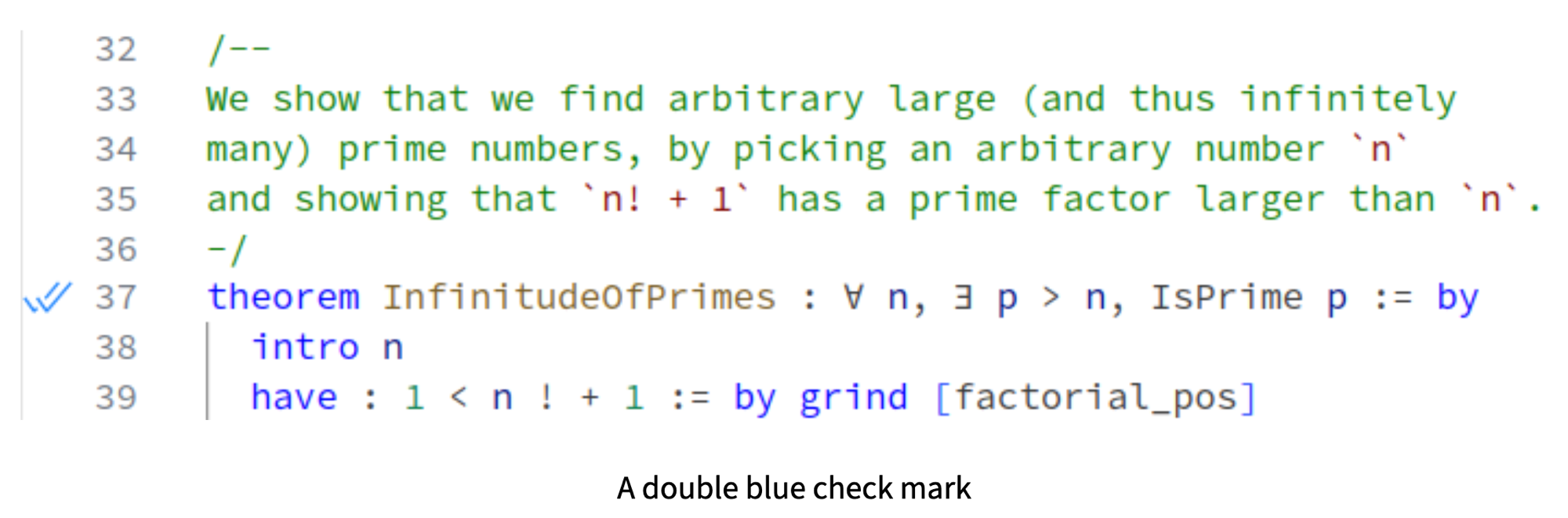 A double blue check mark
