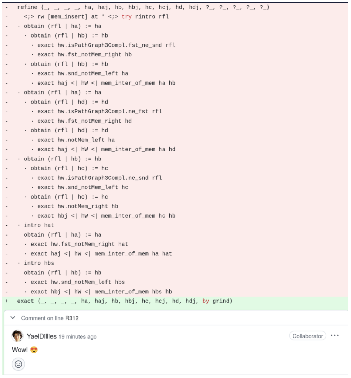 40 lines replaced by one grind call