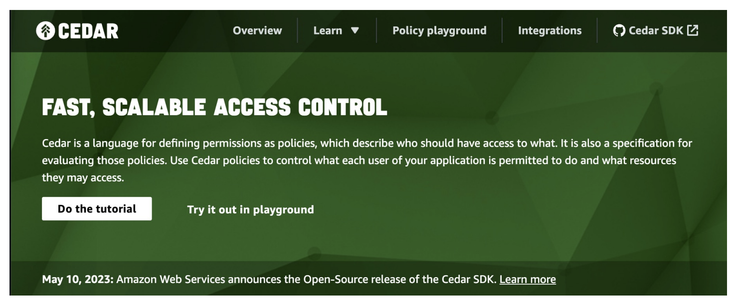 Cedar website