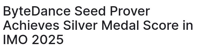 Seed Prover achieves silver-medal score