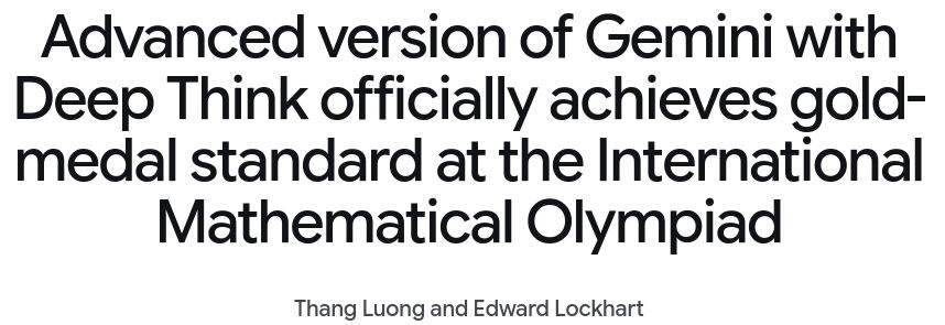Gemini Deep Think achieves gold-medal standard