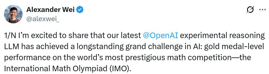 OpenAI announces gold-medal performance