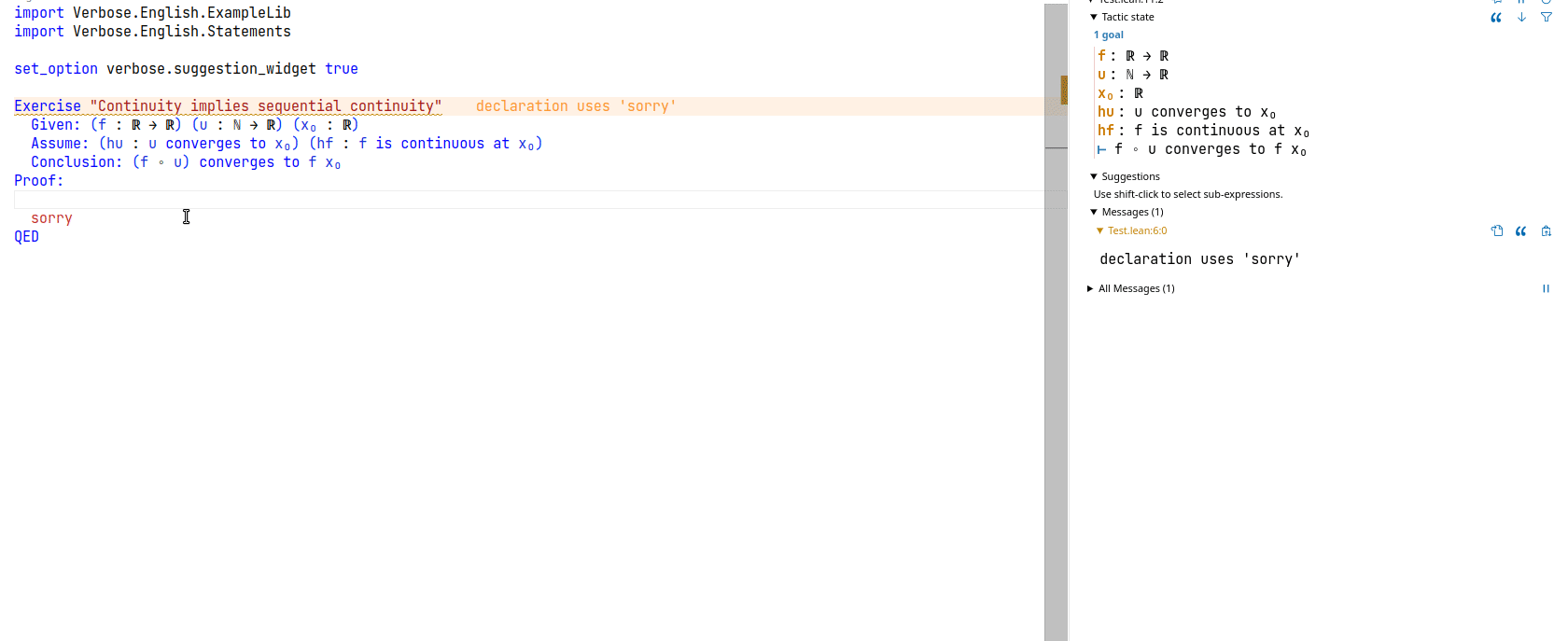 Lean Verbose